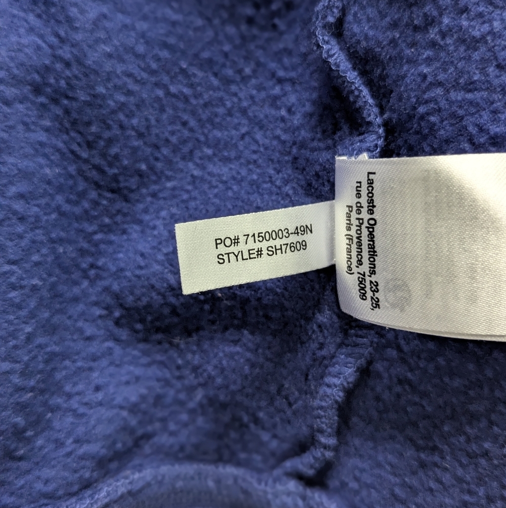 Lacoste Sport Navy Blue Hoodie 3XL - Picture 7 of 10